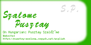 szalome pusztay business card